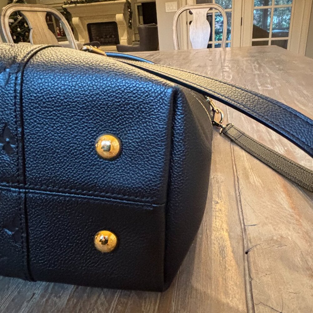 Like New Louis Vuitton Melie Black Leather Empreinte Monogram Shoulder Bag - Picture 8 of 10